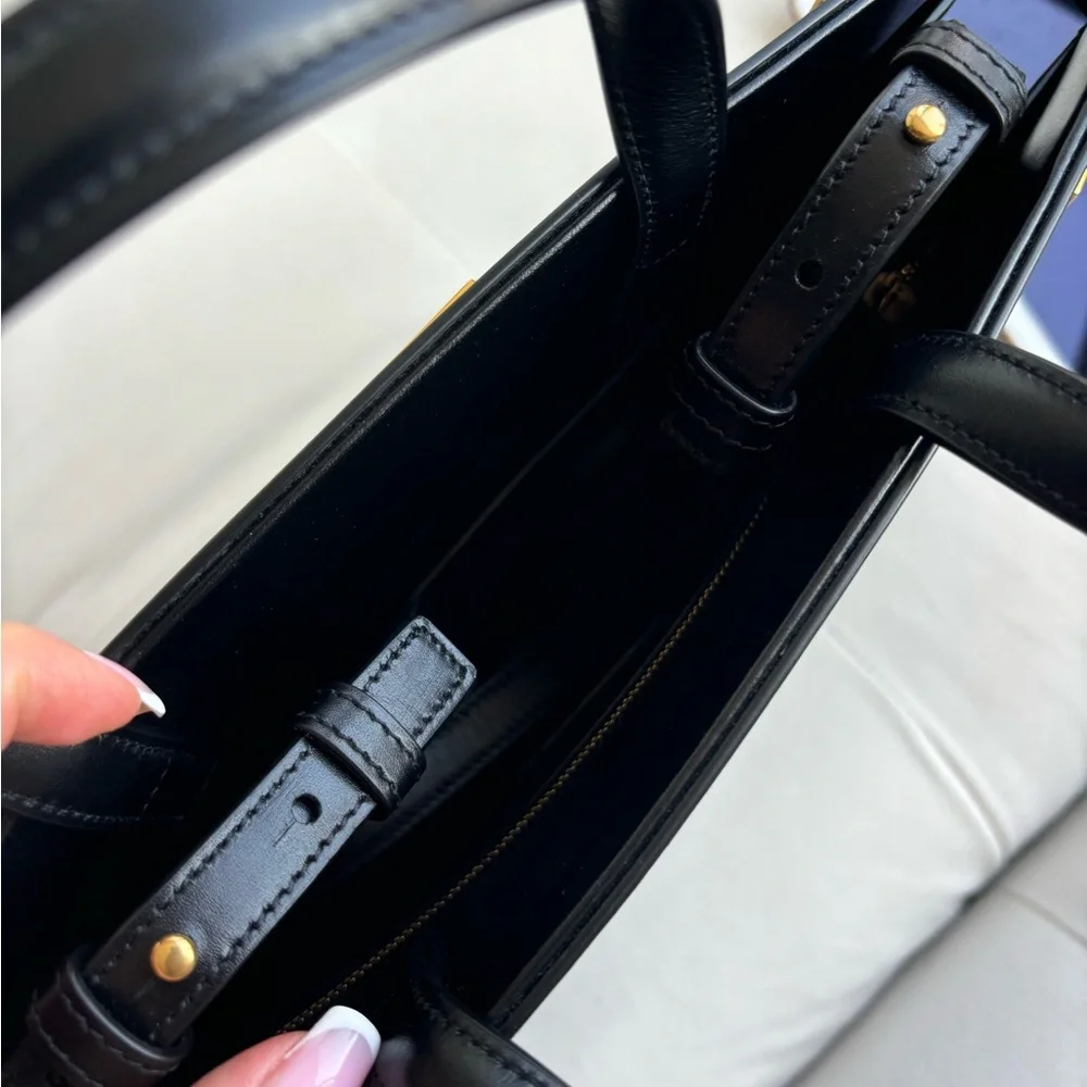 Saint Laurent Black Tote Bag with Gold Accents - Picture 7 of 7